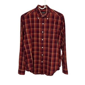 Lyle & Scott Multi-Color Plaid Button Down Long Sleeve Shirt Size Small